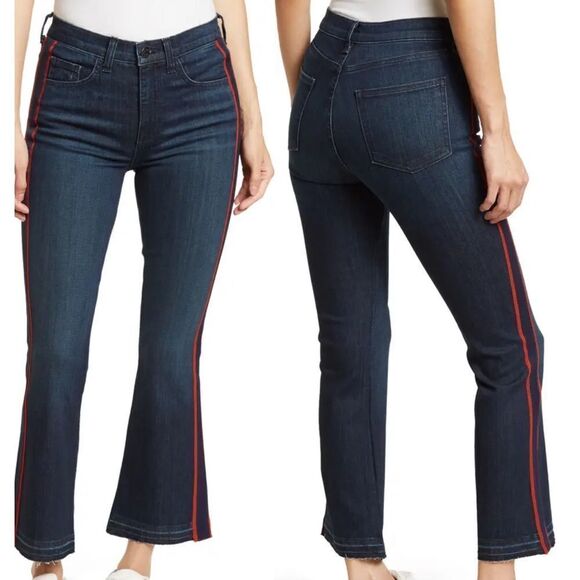 VERONICA BEARD Carolyn Baby Boot High Rise Tux Flare Leg Jeans Size 12 - Picture 1 of 12